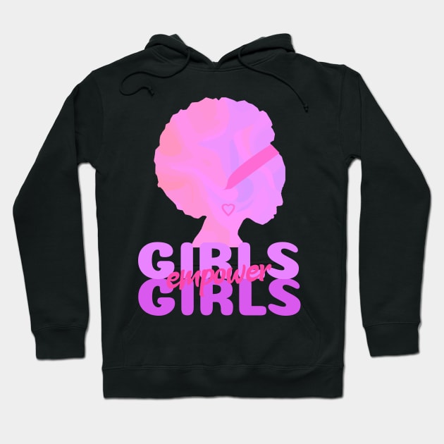 GIRLS Empower Girls Pink Empowered Women Hoodie by SartorisArt1